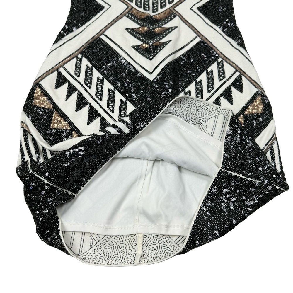 Express Art Deco Sequin Geometric Aztec Tribal Bodycon Cocktail Evening Dress - Picture 12 of 16